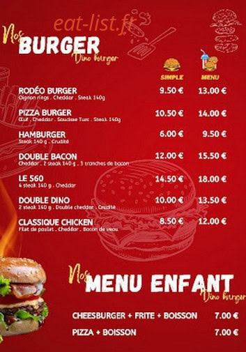 Dino Burger — carte page 6