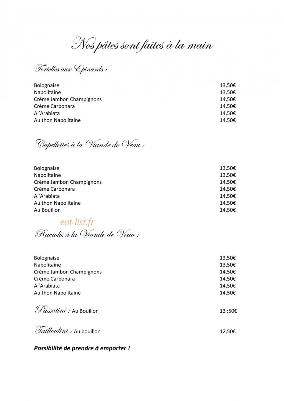 Le Romantique — carte page 2