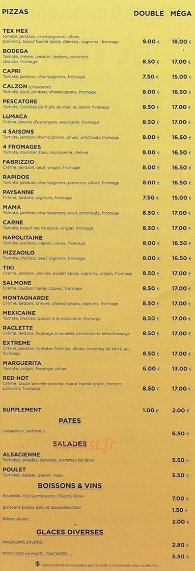 Tiki Pizz' — carte page 2