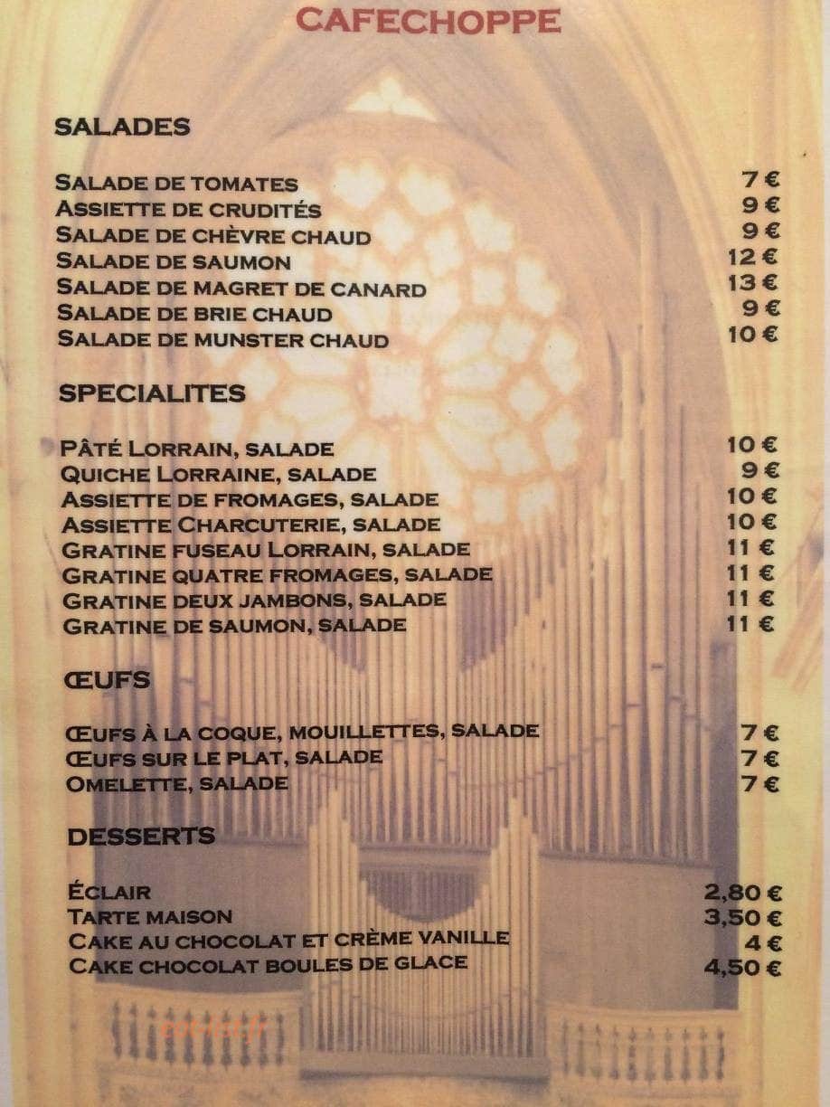 Cafechoppe — carte page 1