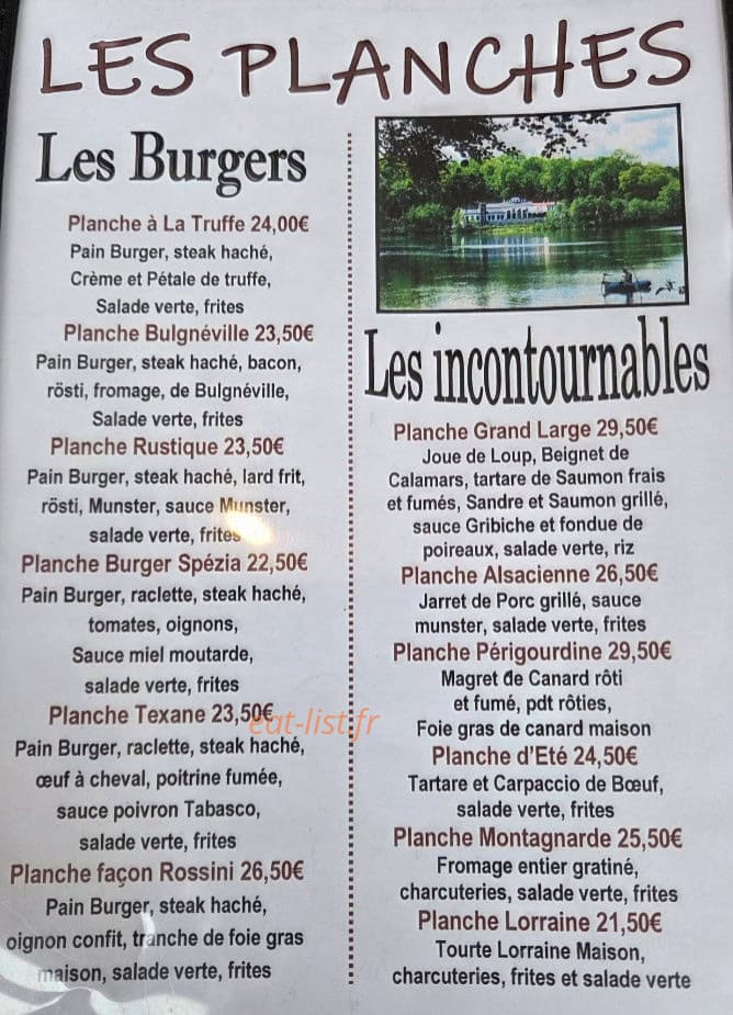 Carte et menu de La Spézia à Toul — Menu 1