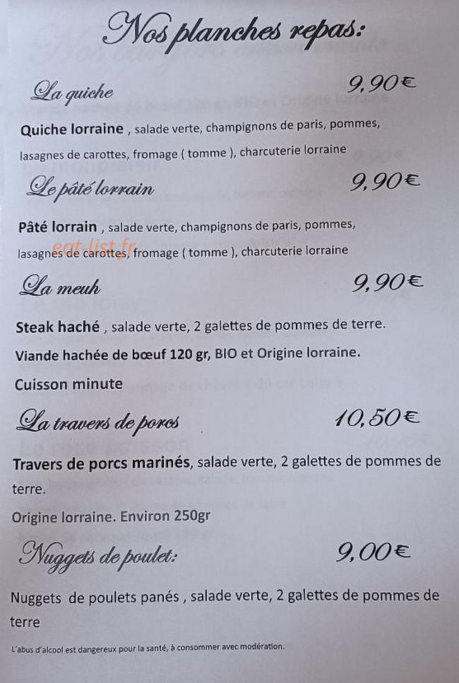Mag'Nes-Café — carte page 3