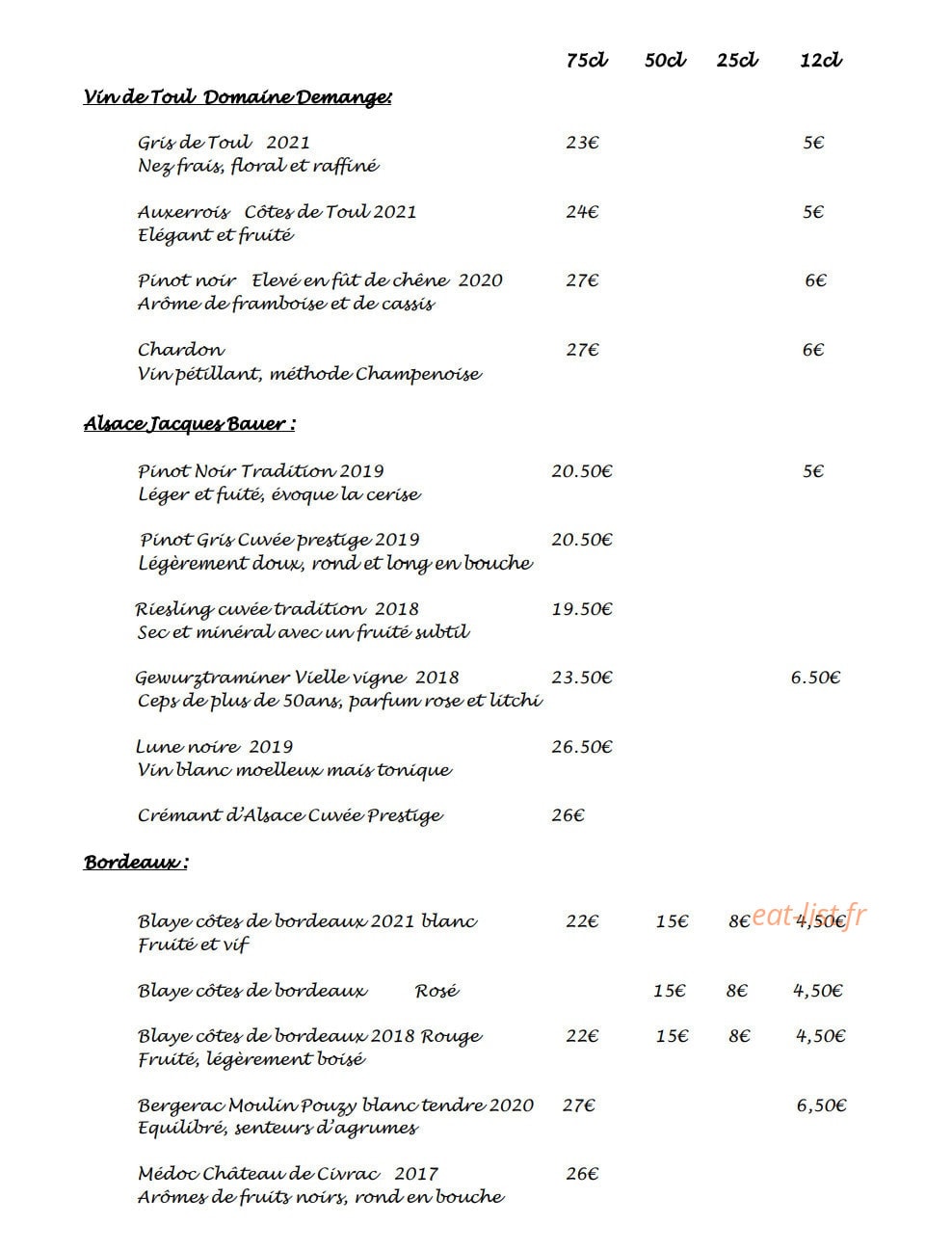 Ô P’tit Bois — carte page 3