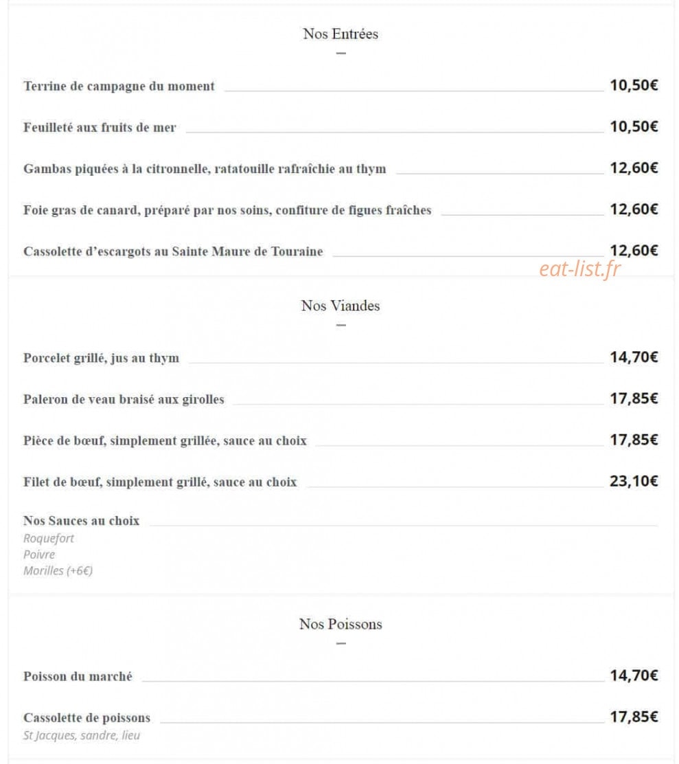 Au petit gourmet — carte page 4
