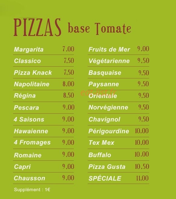 Gusta piz — carte page 1