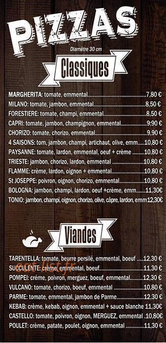 Pizza Carnot — carte page 2