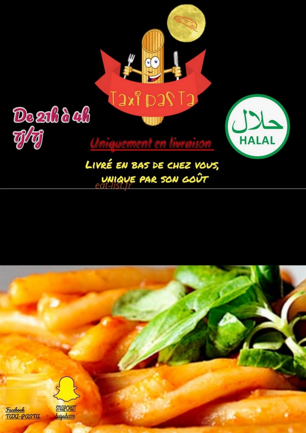 Taxi Pasta — carte page 1