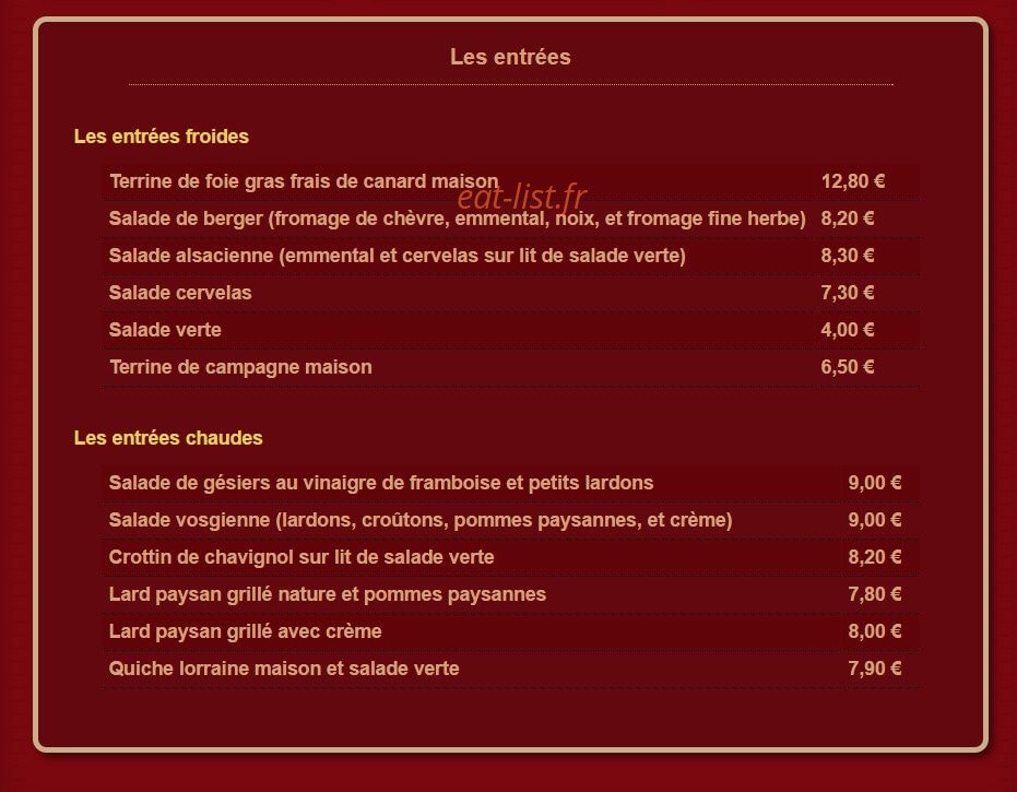 Auberge de Maître Marcel — carte page 3