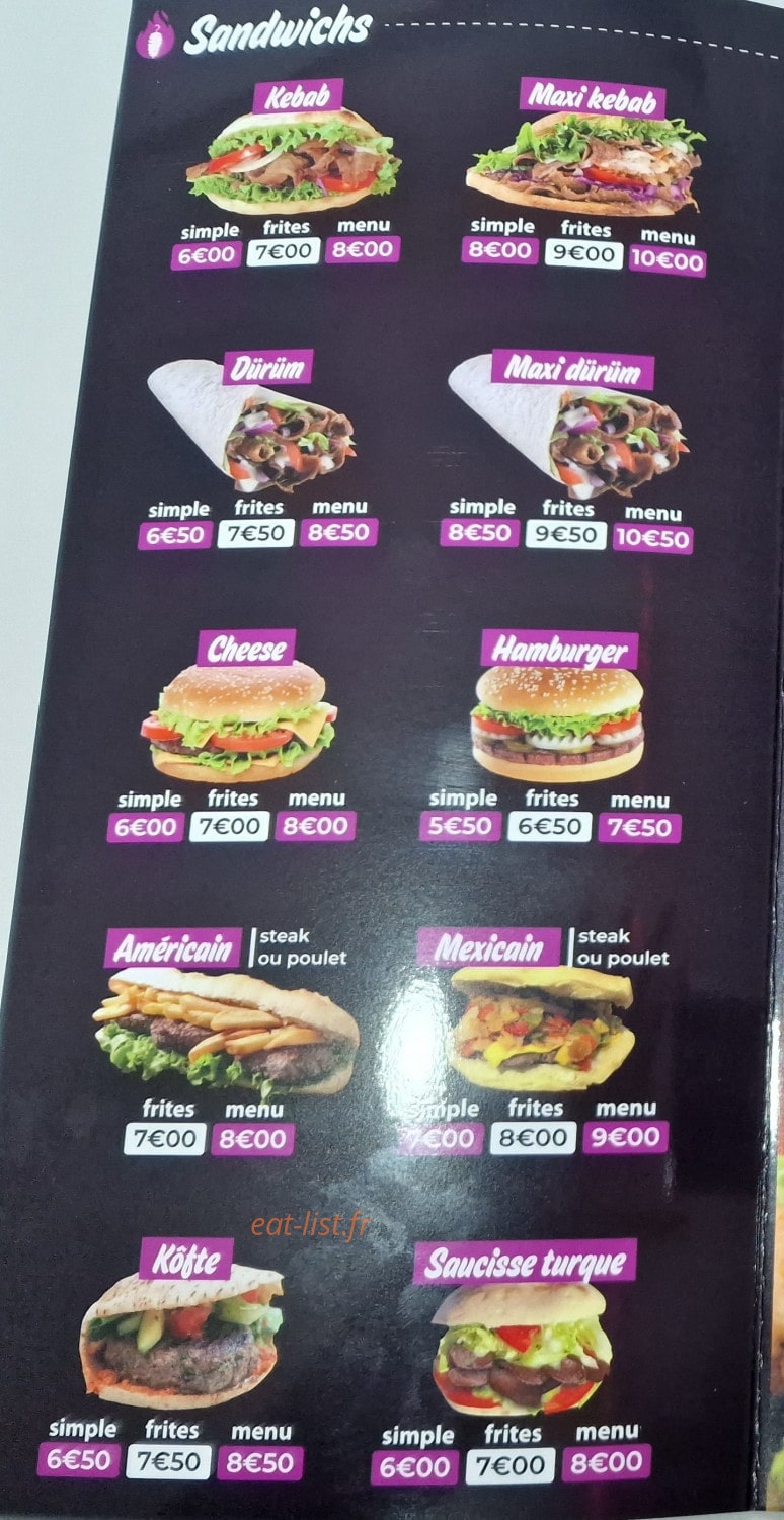 Ec Kebab — carte page 2