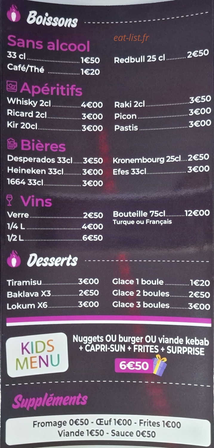 Ec Kebab — carte page 6
