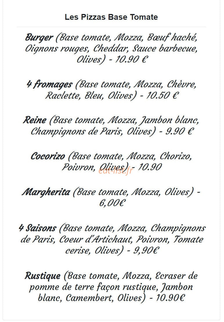 Les 4 Saisons — carte page 1