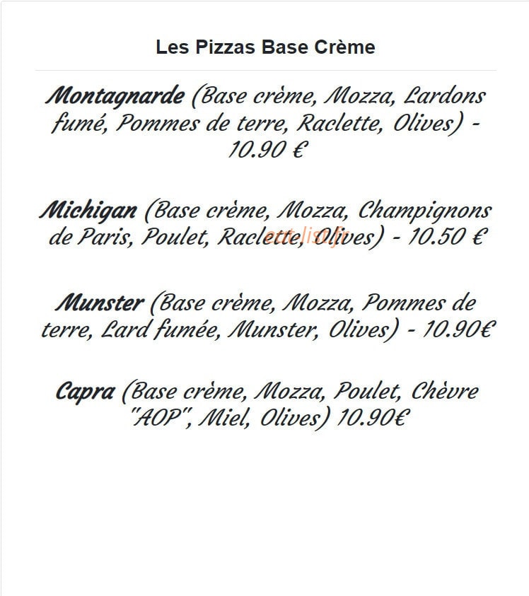 Les 4 Saisons — carte page 2