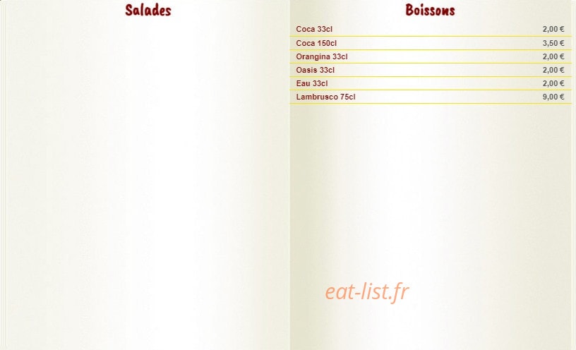 Mamie pizza — carte page 4