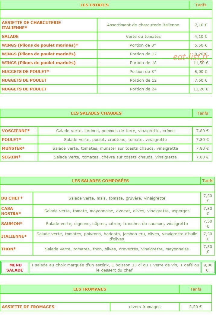 La Casa Nostra — carte page 9