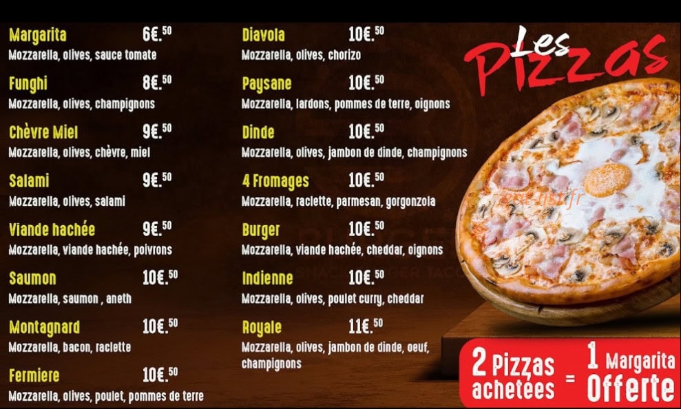B' Burger — carte page 3