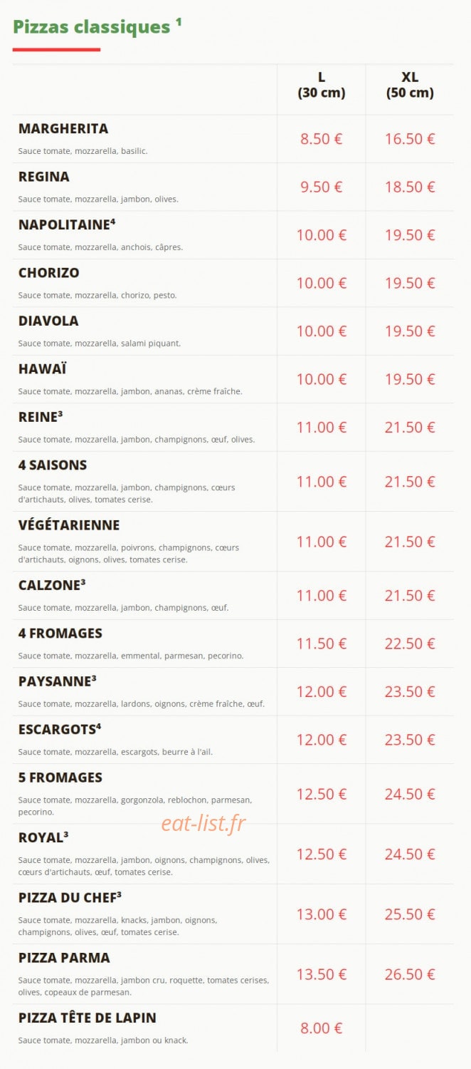 La Pizz'a Gaël'O David — carte page 3