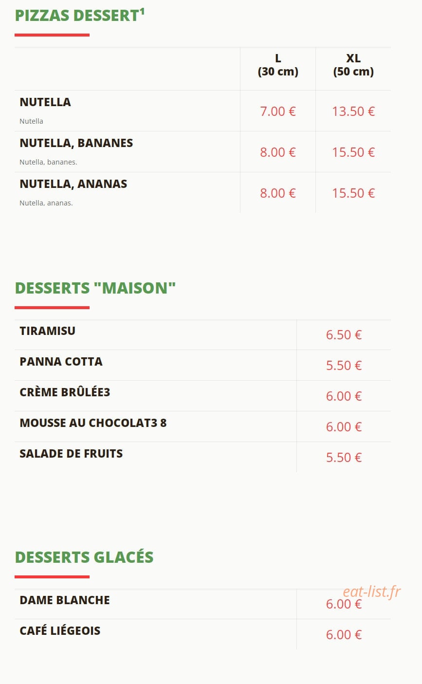 La Pizz'a Gaël'O David — carte page 9