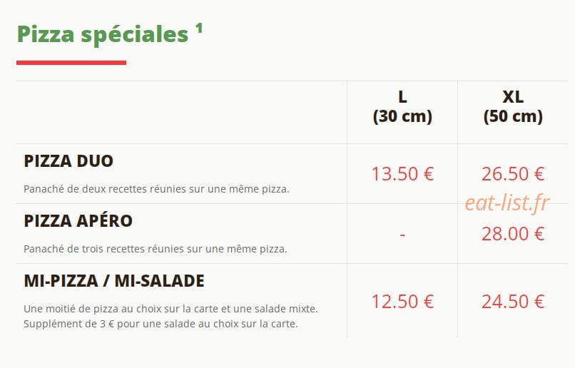 La Pizz'a Gaël'O David — carte page 6