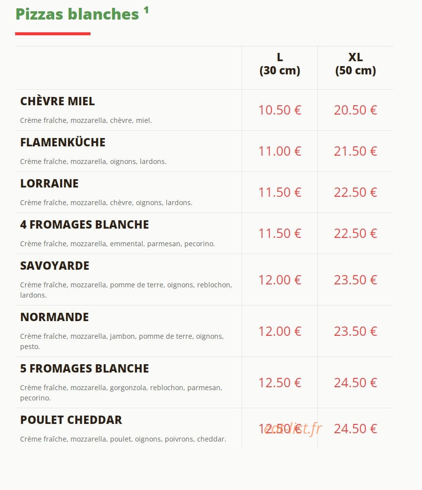 La Pizz'a Gaël'O David — carte page 4