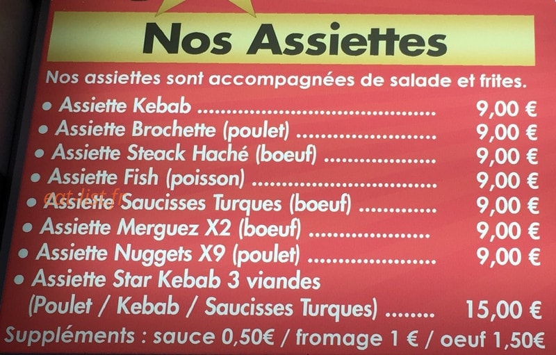 Star Kebab — carte page 2