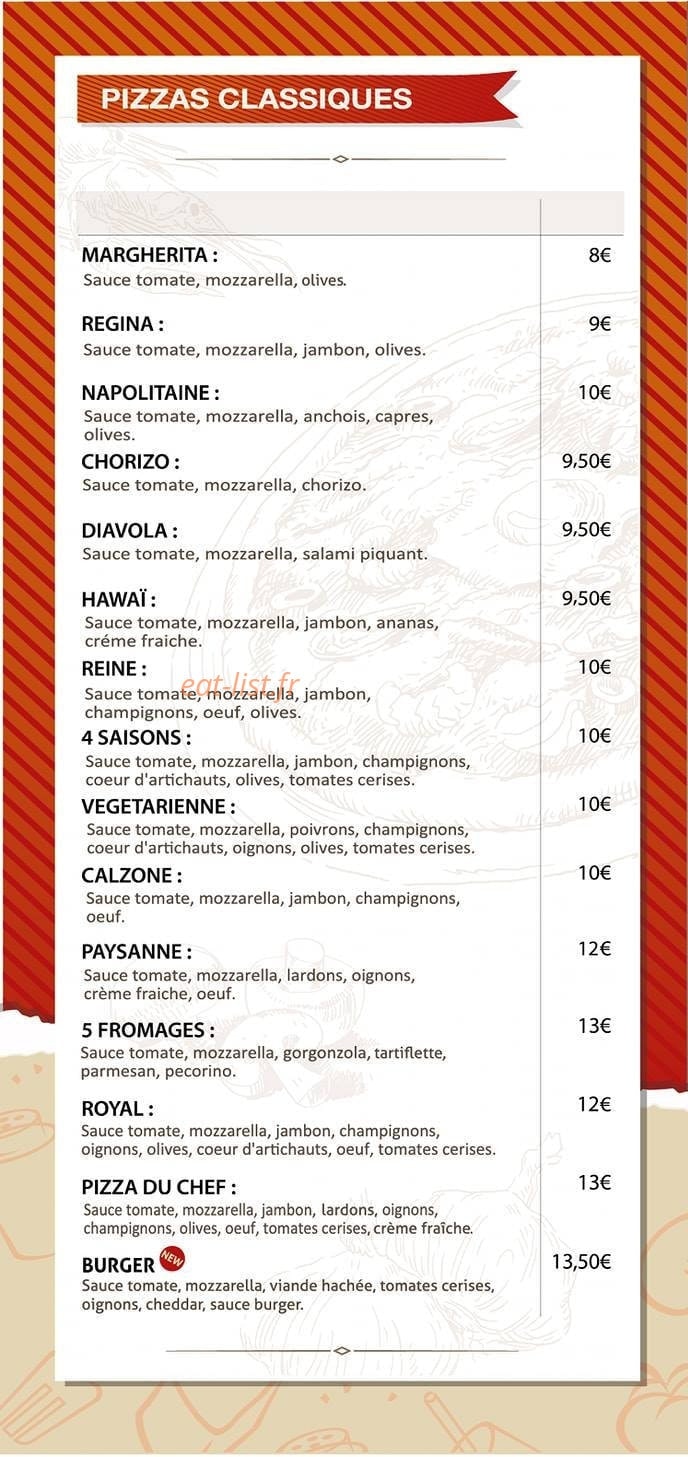 Gaelopizza — carte page 1