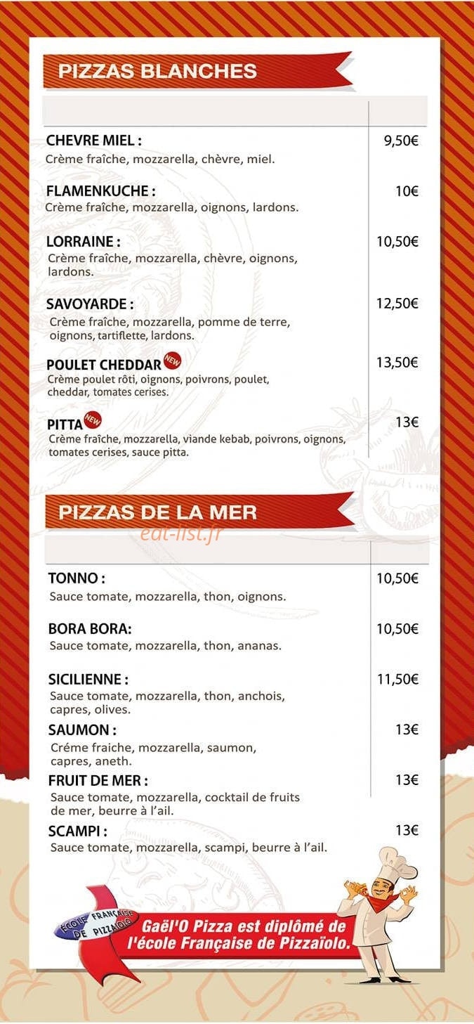 Gaelopizza — carte page 2