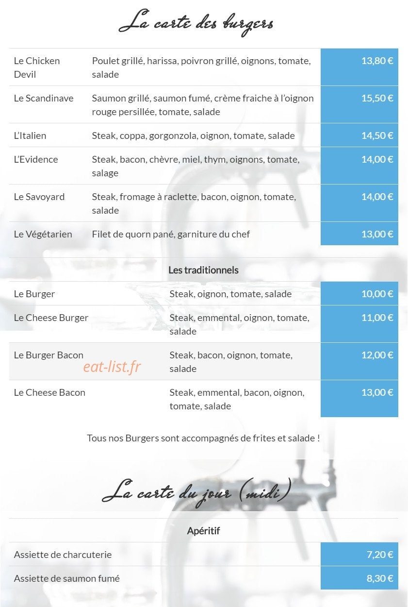 L'Evidence — carte page 1