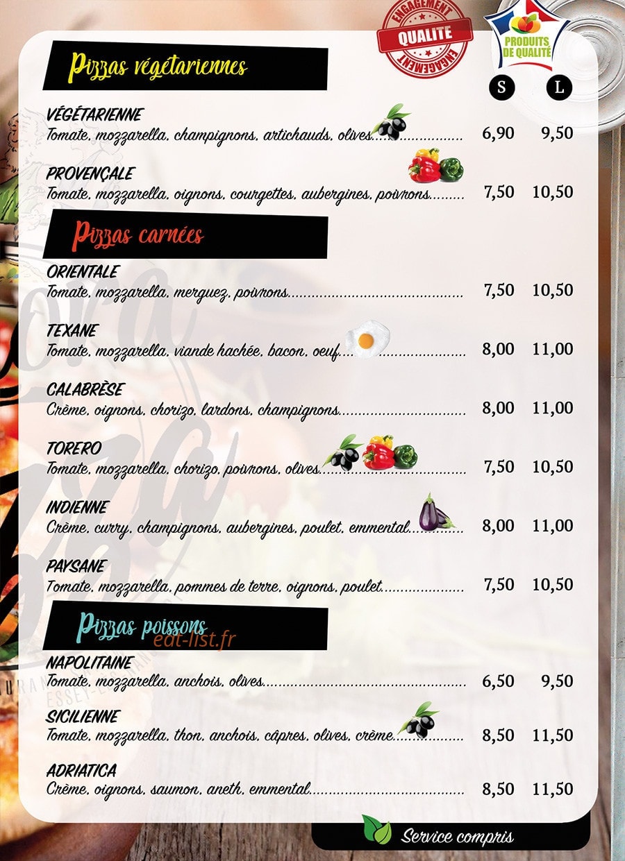 Agora Pizza — carte page 3