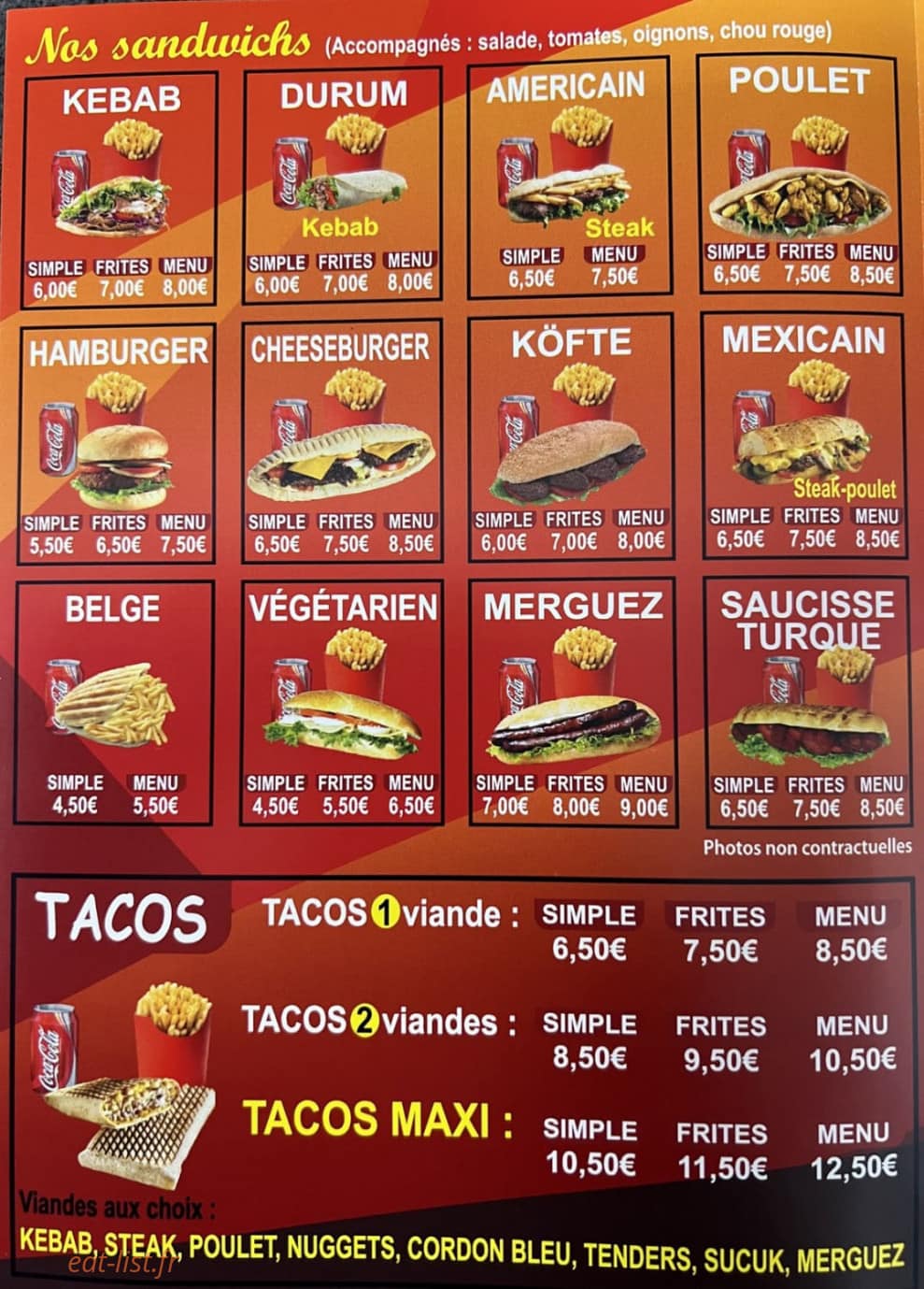kebab Essey — carte page 2