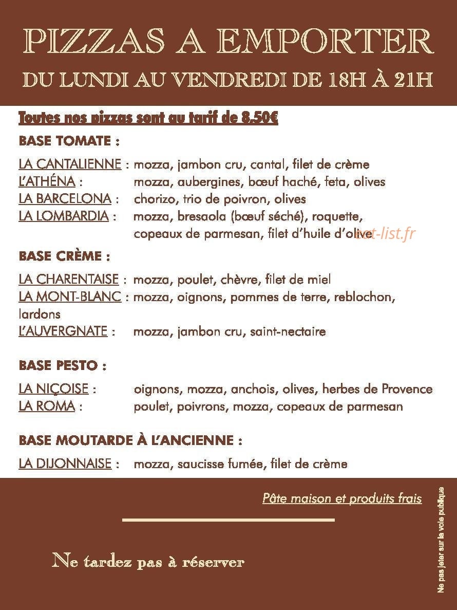 L'Essey Gourmand — carte page 1