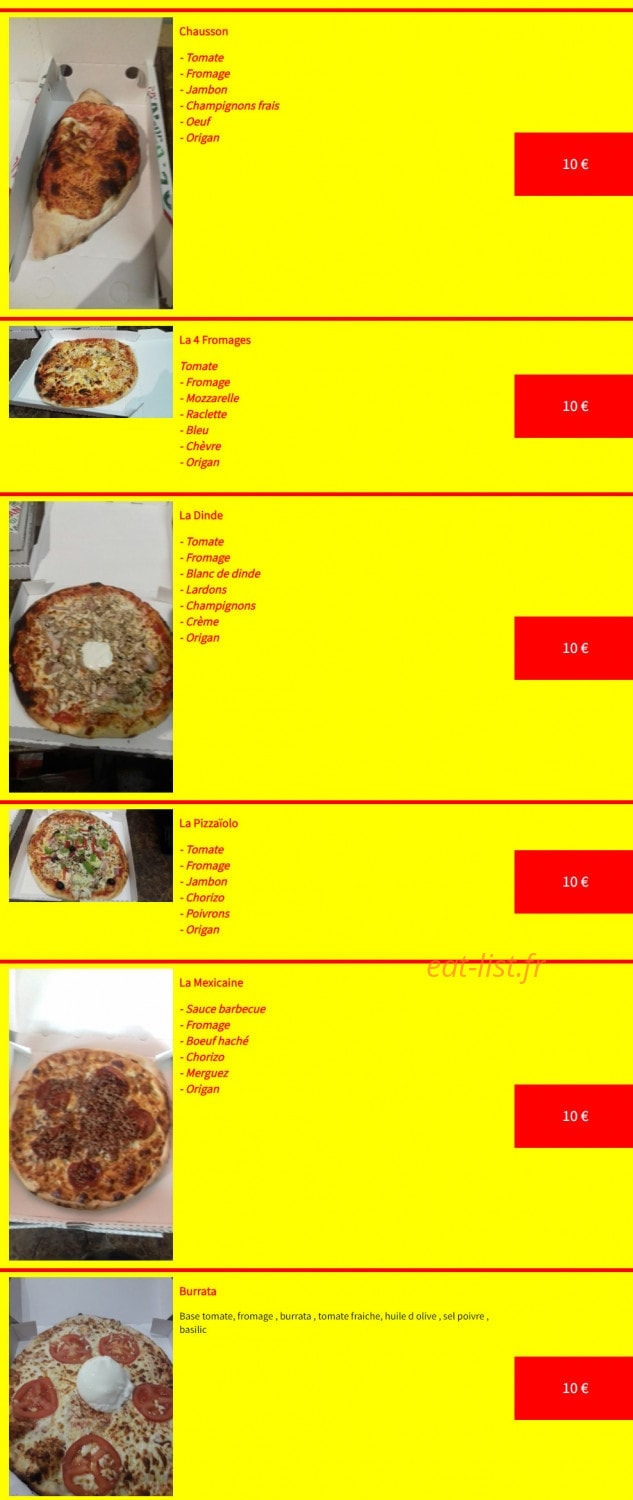 La Casa Del Pizza — carte page 3