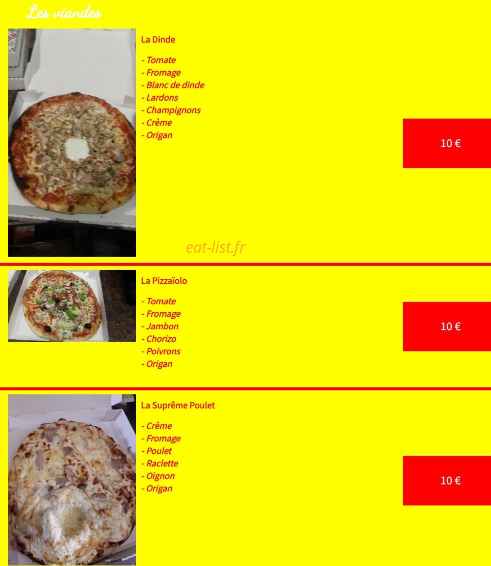 La Casa Del Pizza — carte page 7