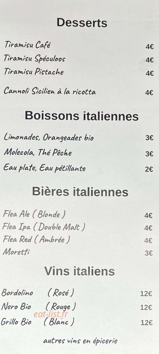 La Trinacria — carte page 2