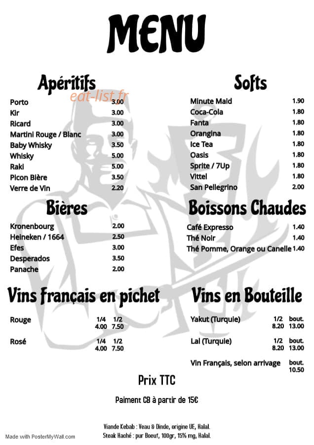 Royal Kebab — carte page 3