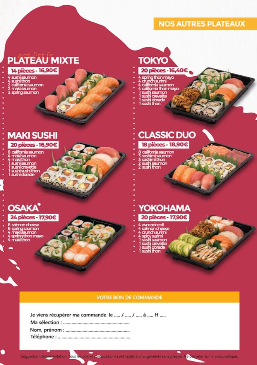 Sushi Master — carte page 2