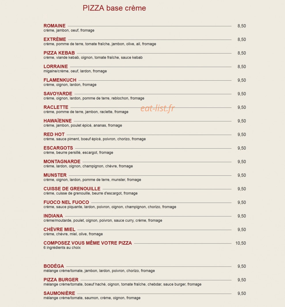 Pizza Seb — carte page 2