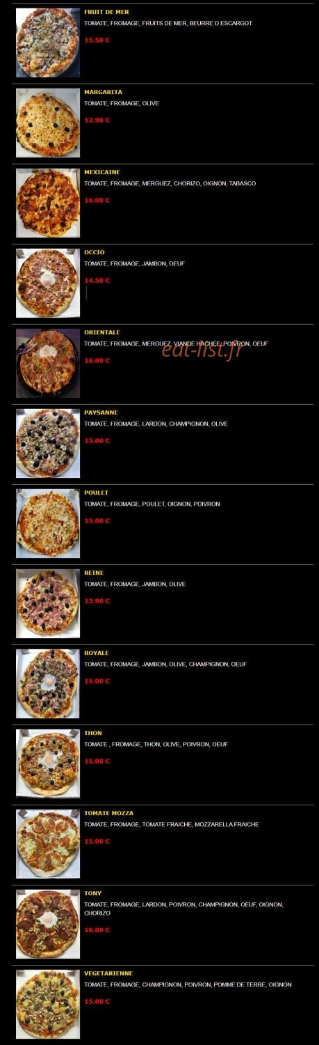 Chez Tony — carte page 7