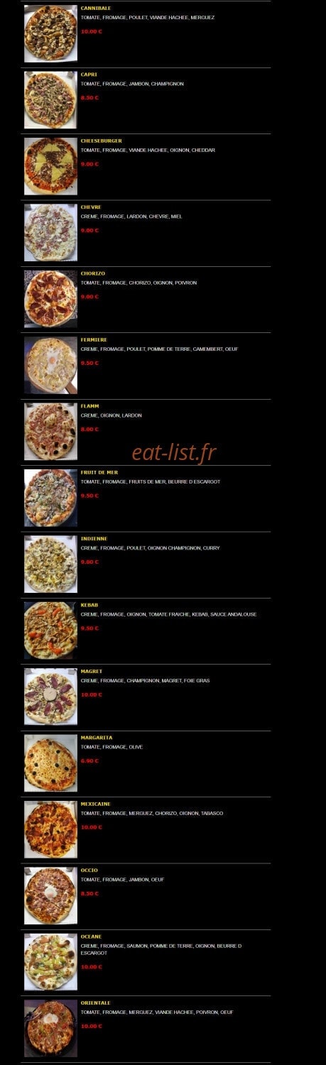 Chez Tony — carte page 3