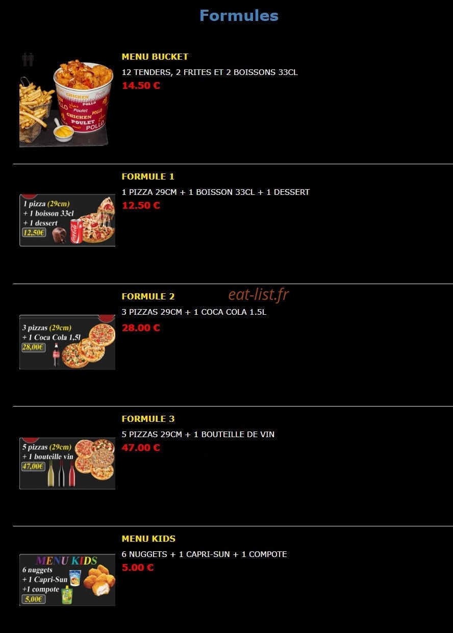 Chez Tony — carte page 1