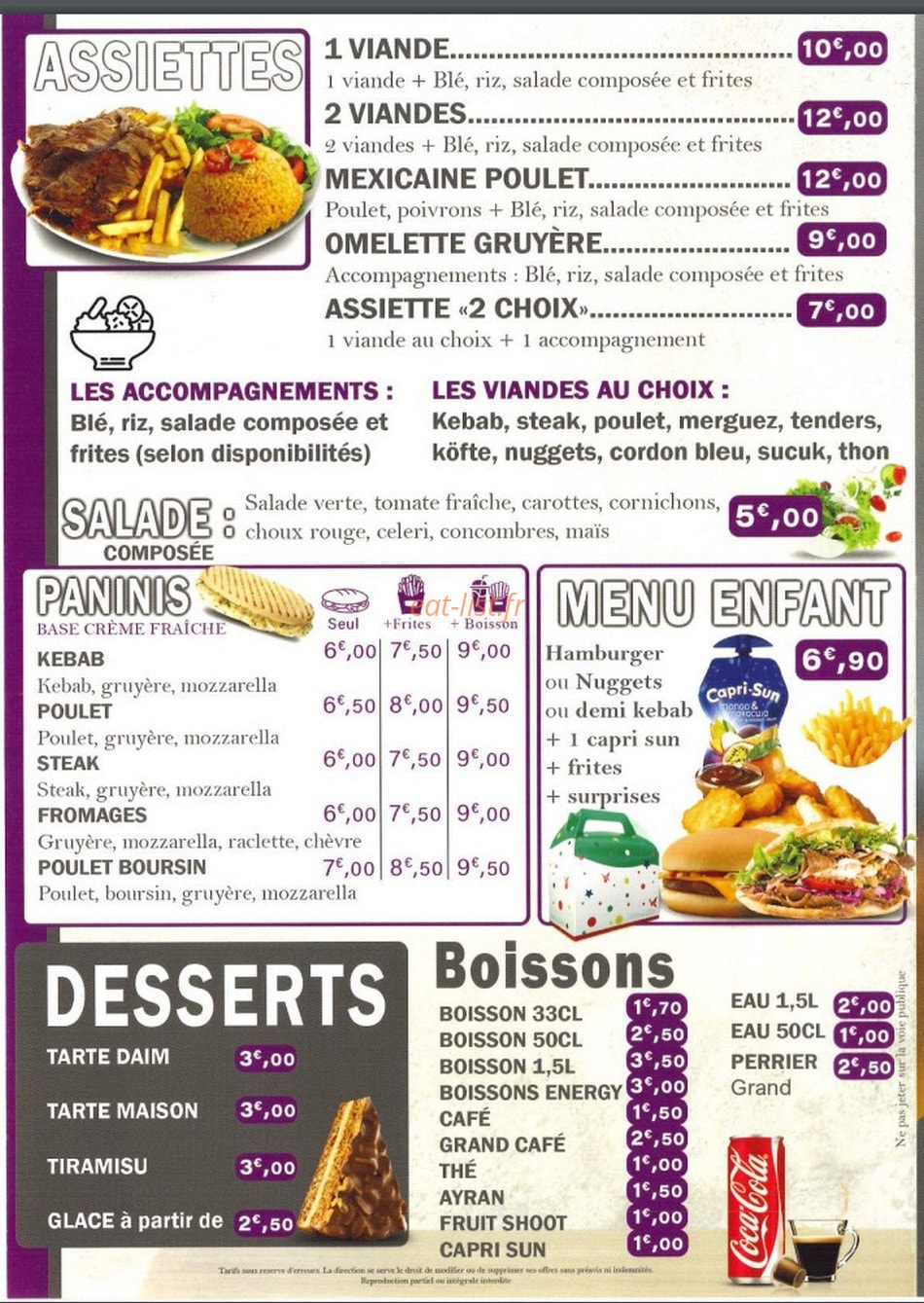 Guven Kebab — carte page 4
