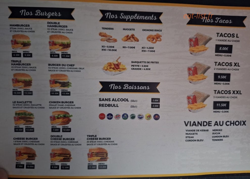 Kebab Bayon — carte page 2