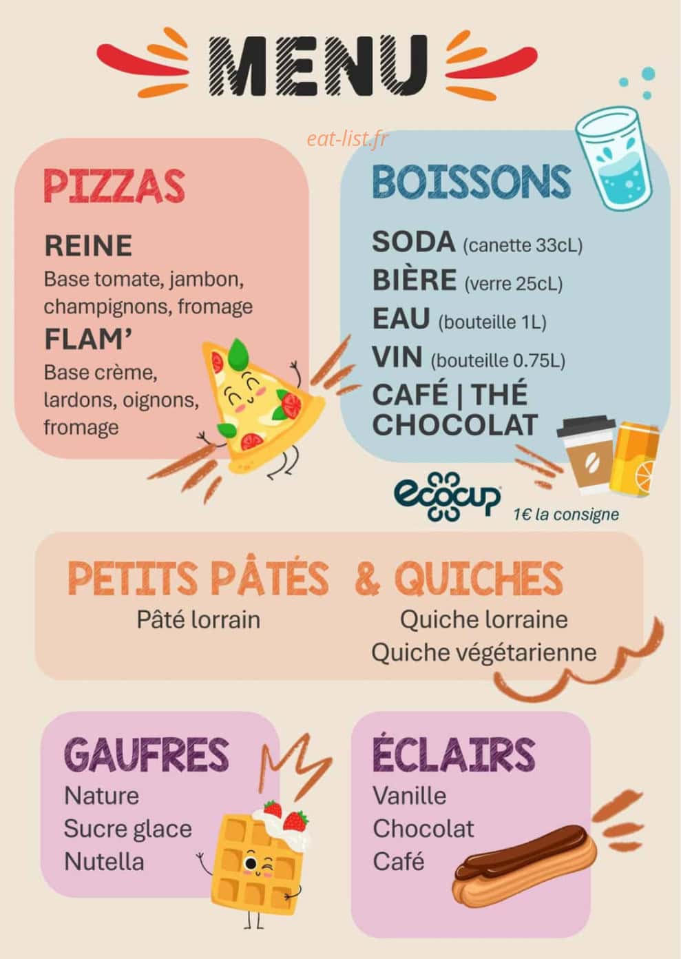Pizz'à Loulou — carte page 1