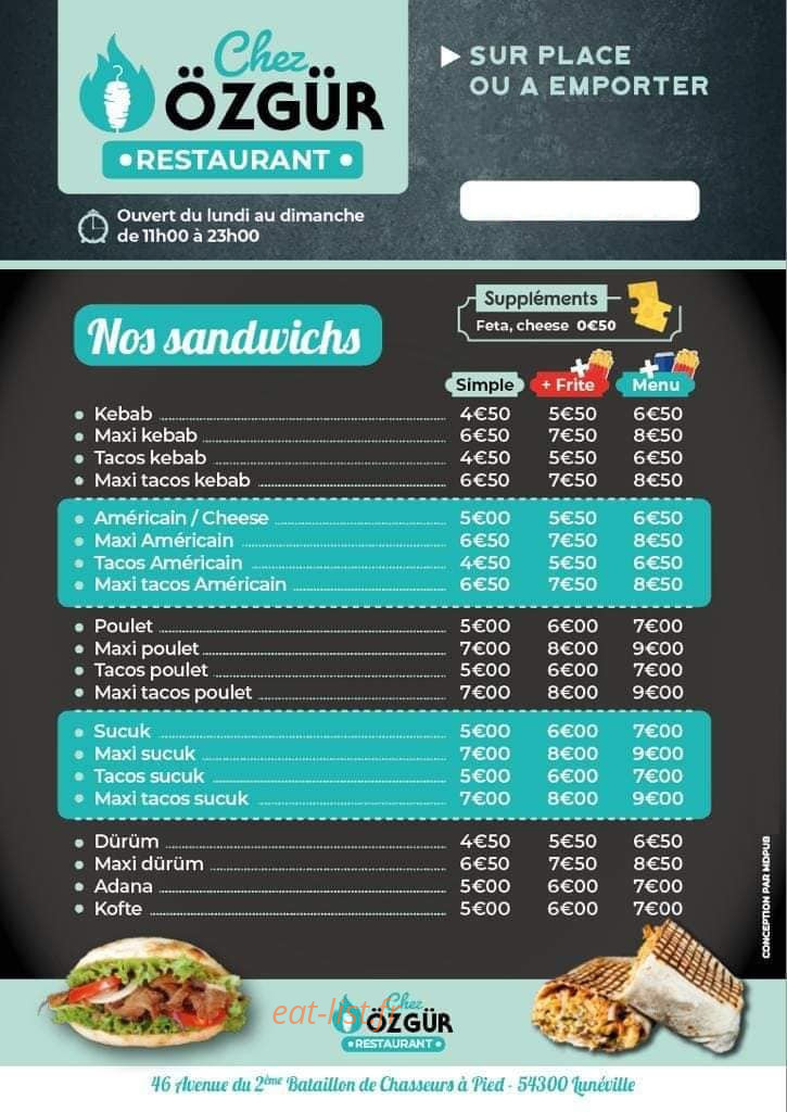 Chez ozgur — carte page 1