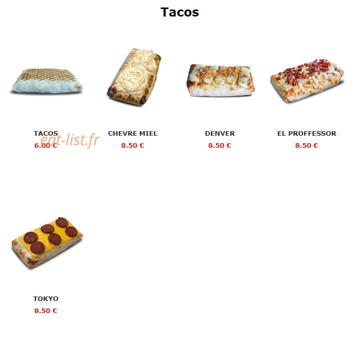 La casa del tacos — carte page 1