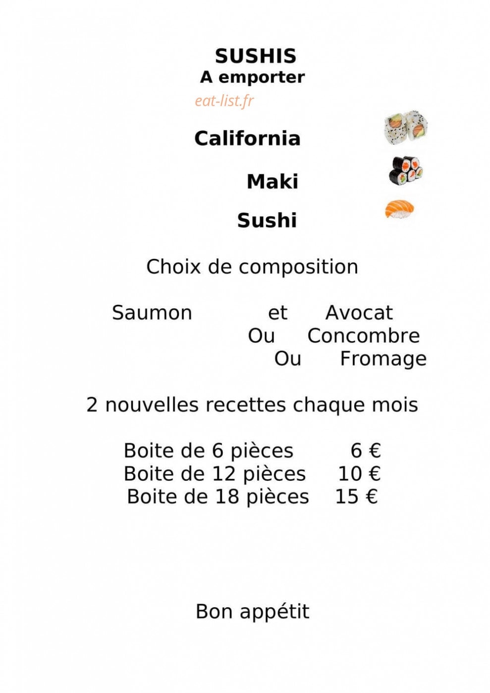 Le Joyeux Boudha — carte page 1
