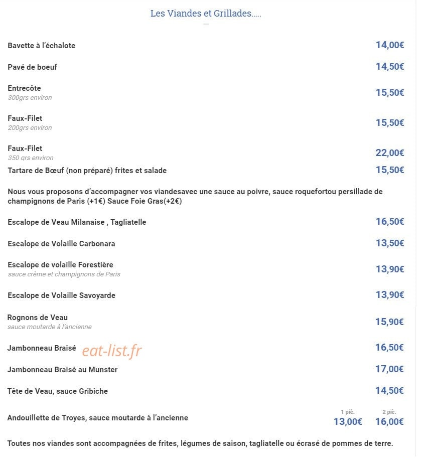 Restaurant Pizzeria Le Capri — carte page 5