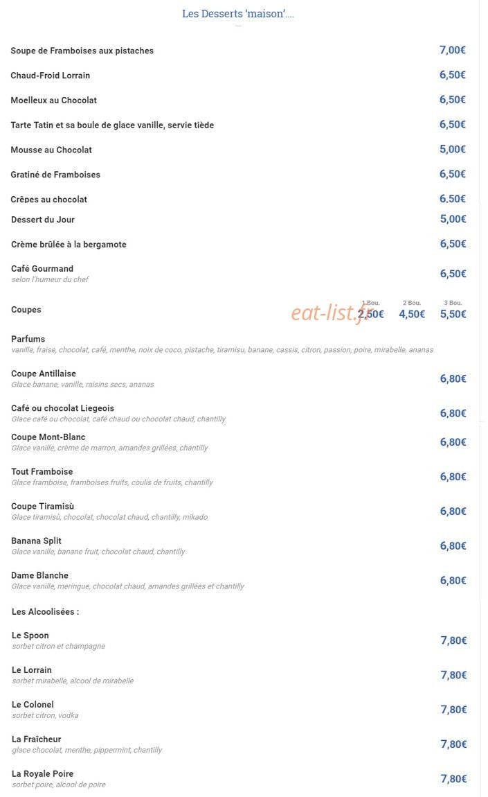Restaurant Pizzeria Le Capri — carte page 7