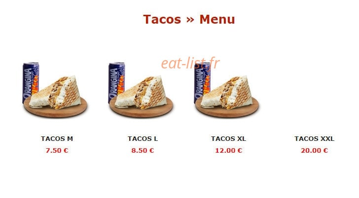 Urban food — carte page 2