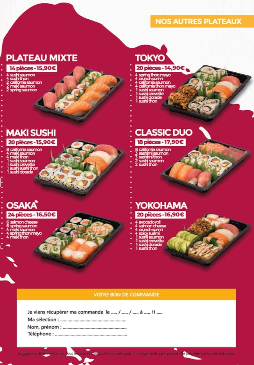 Sushi Master — carte page 2