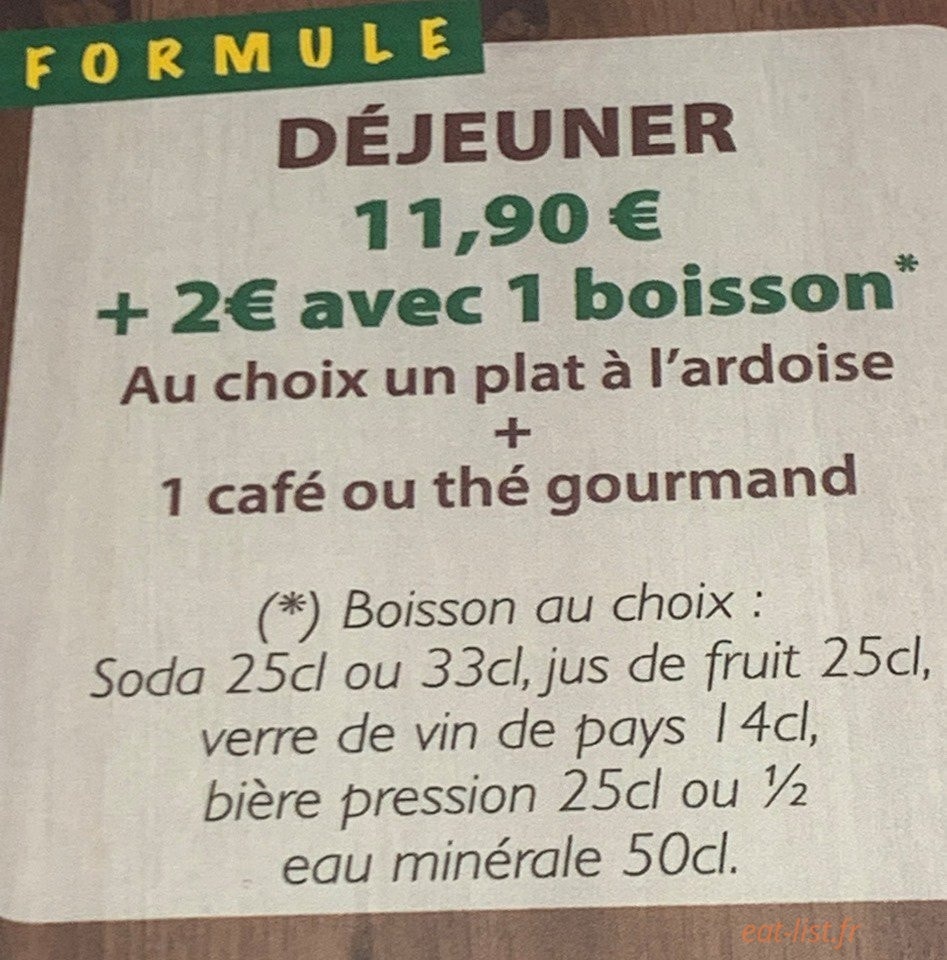 Aux buffets gourmands — carte page 1